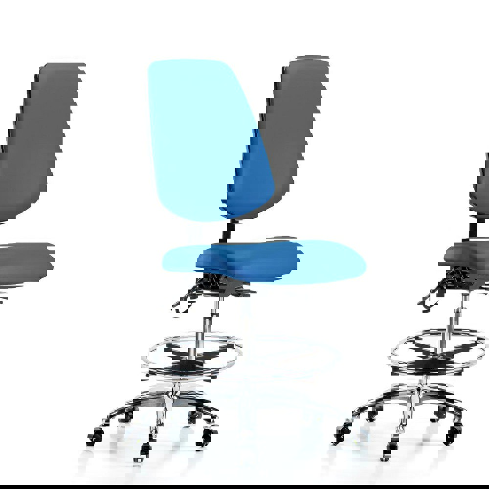 Task Chair: ESD Vinyl, Blue